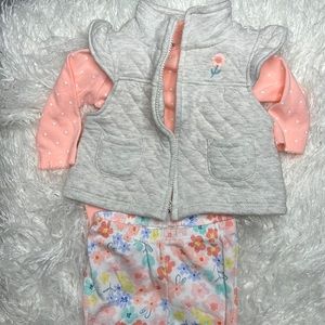 Long sleeve onsies with vest set. Size NB